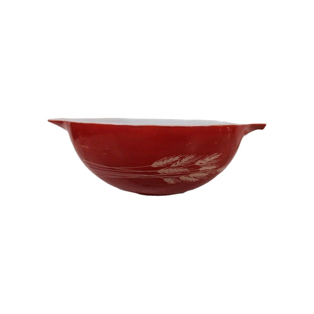 Vintage Pyrex Autumn Harvest Mixing Bowl  Wheat Straw Deign